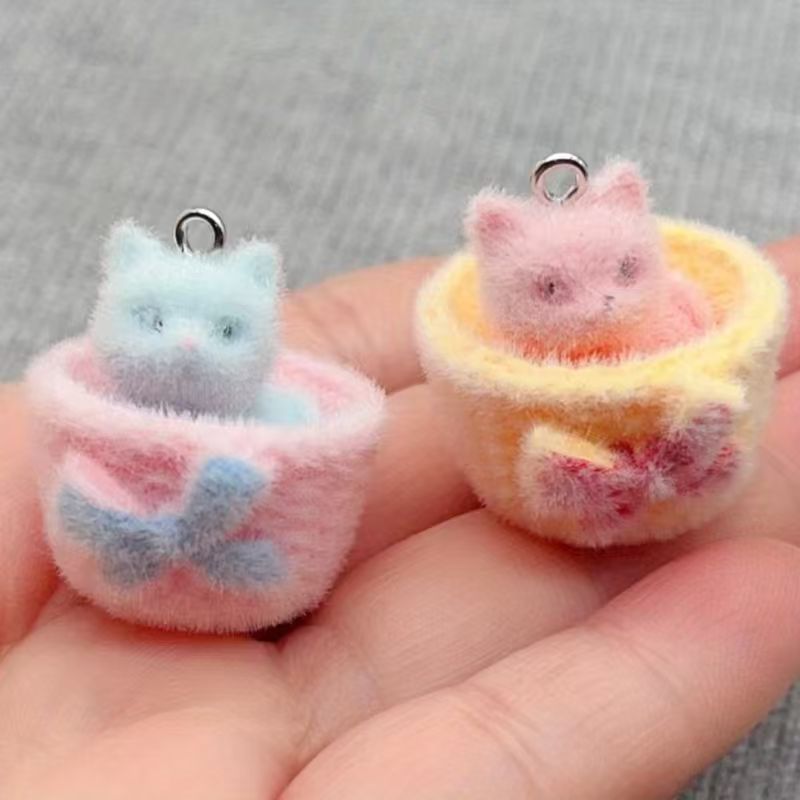 Resin Art Hanging - 4 шт. 3D-подвески в виде кошек