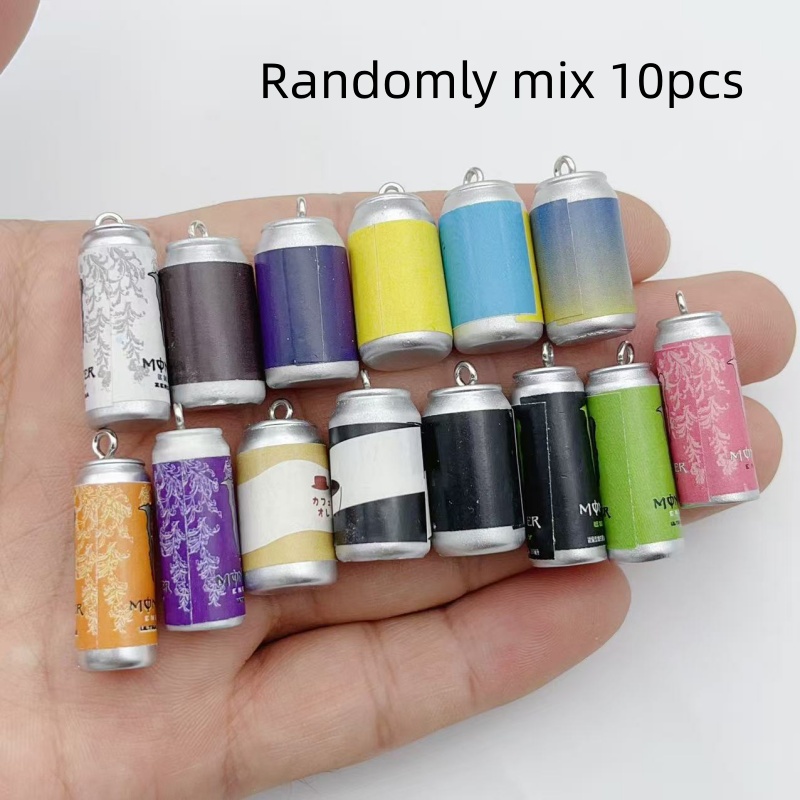 Resin Art Hanging - 10 шт. миниатюрных имитационных брелоков-баночек для