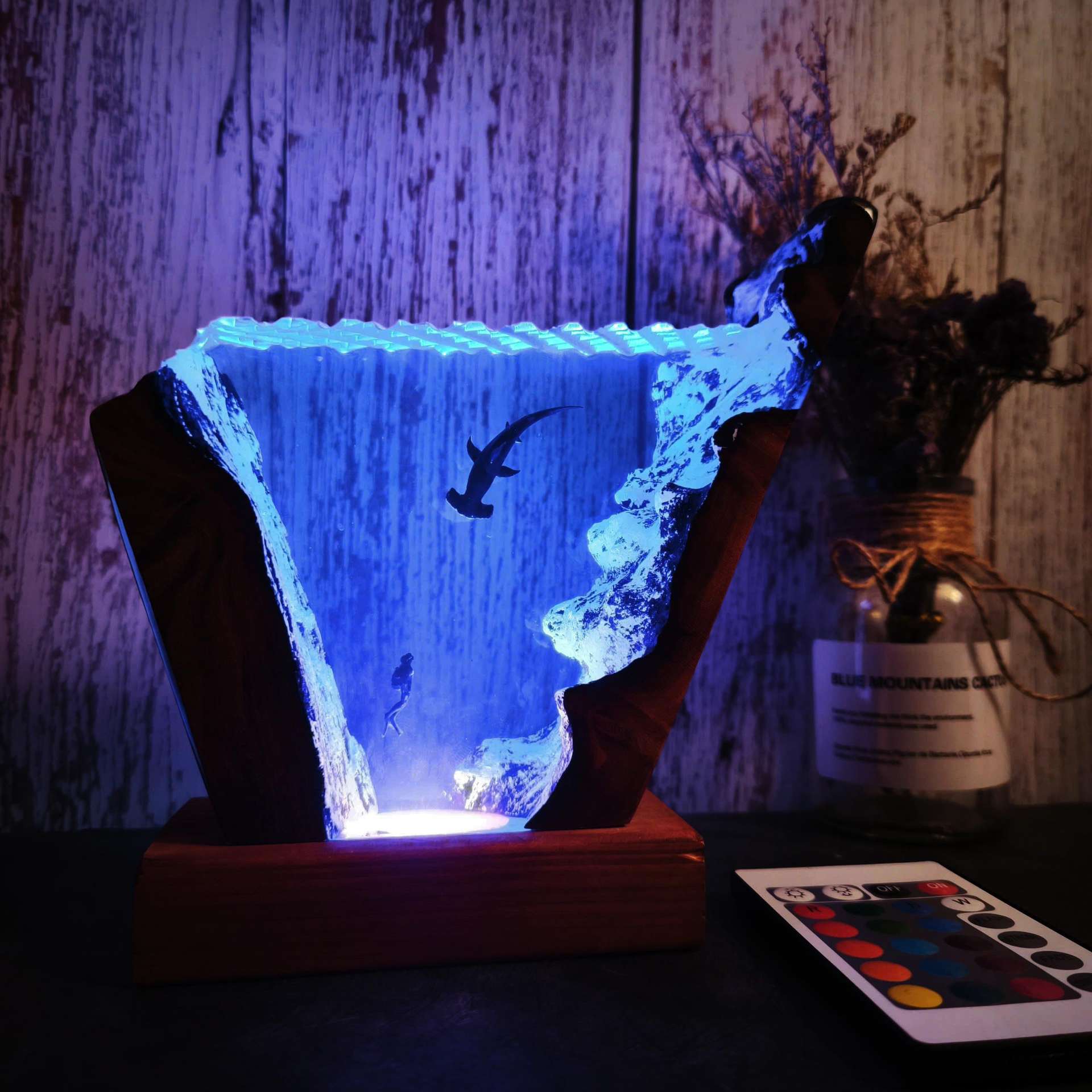 Resin Art Wedding Gift - 6 * 4-дюймовый светящийся декоративный предмет