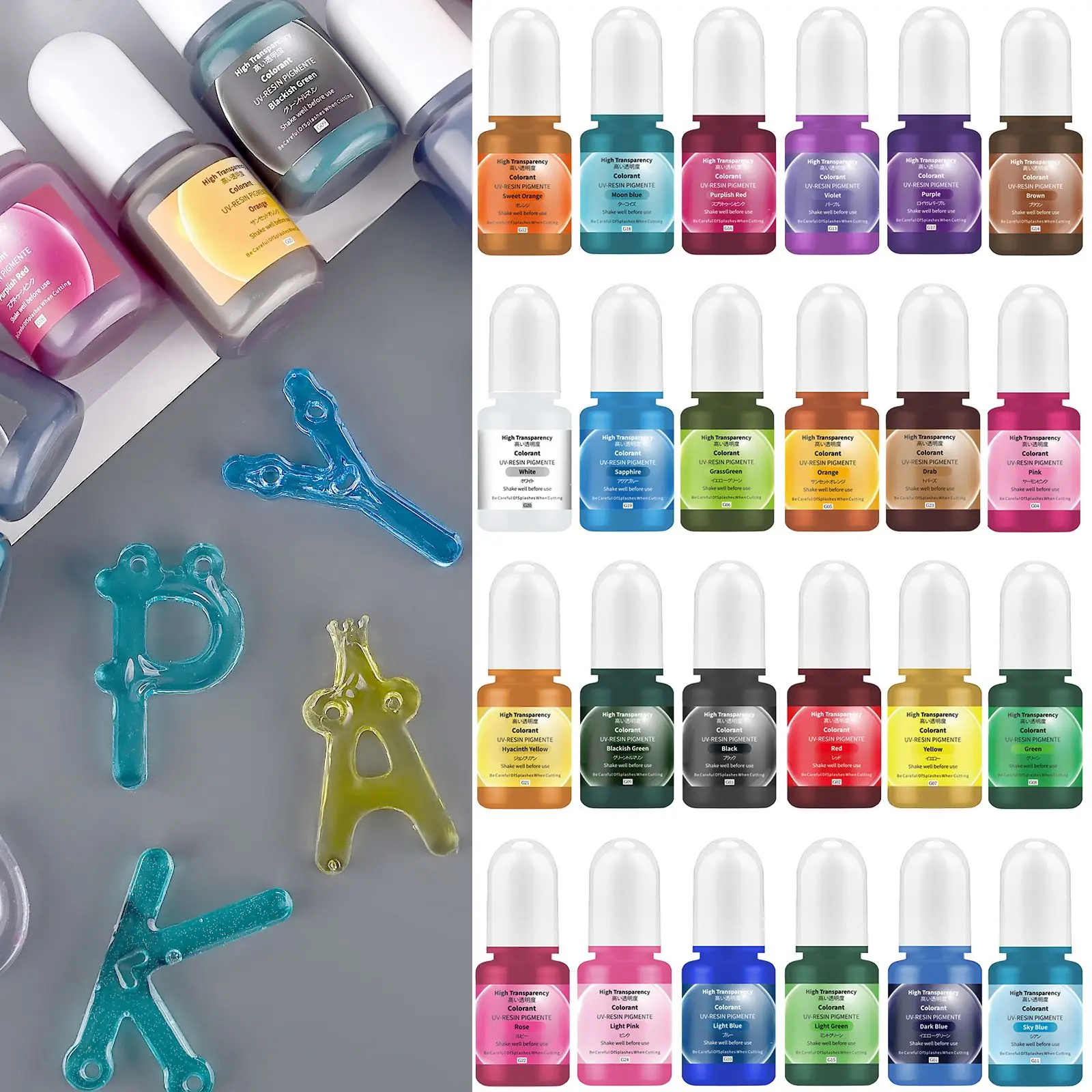 Resin Dye Opaque - 24 цвета, 5 мл, пигмент из