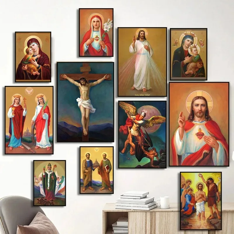 Resin Art Mary - Алмазная вышивка: винтажные католические постеры с