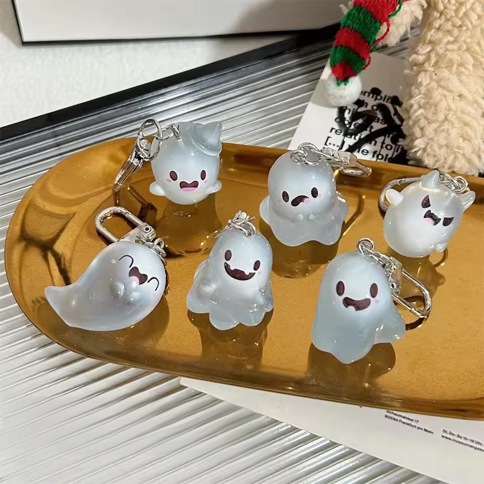 Resin Art Hanging - Брелок-призрак из желе для Хэллоуина, трехмерный