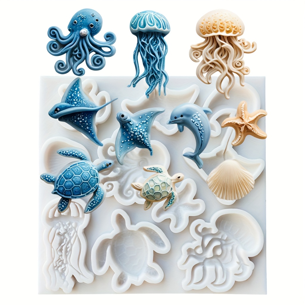 Силиконовые формы для морских  – обзор и цена Resin Art Clay