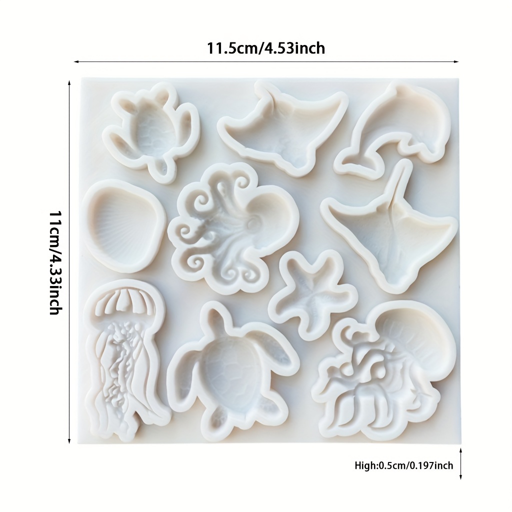 Силиконовые формы для морских  – обзор и цена Resin Art Clay