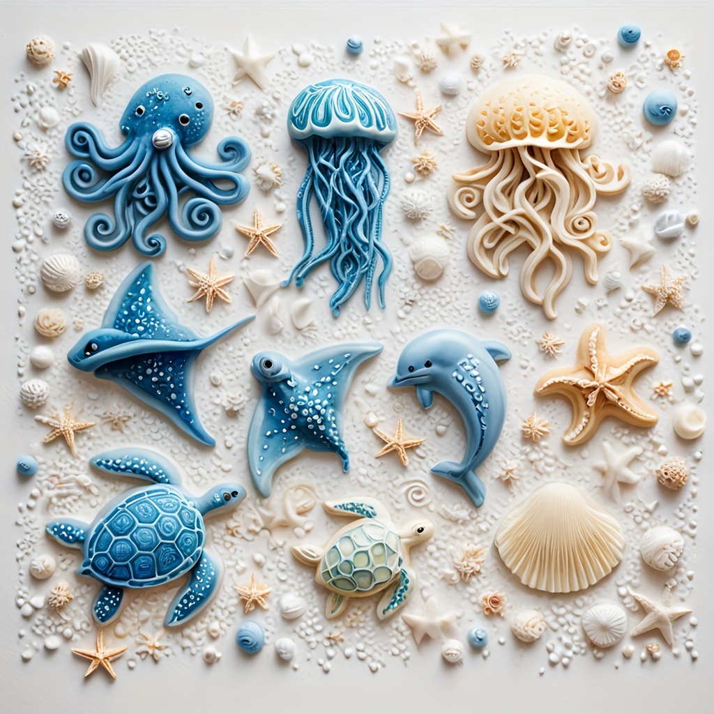 Силиконовые формы для морских  – обзор и цена Resin Art Clay