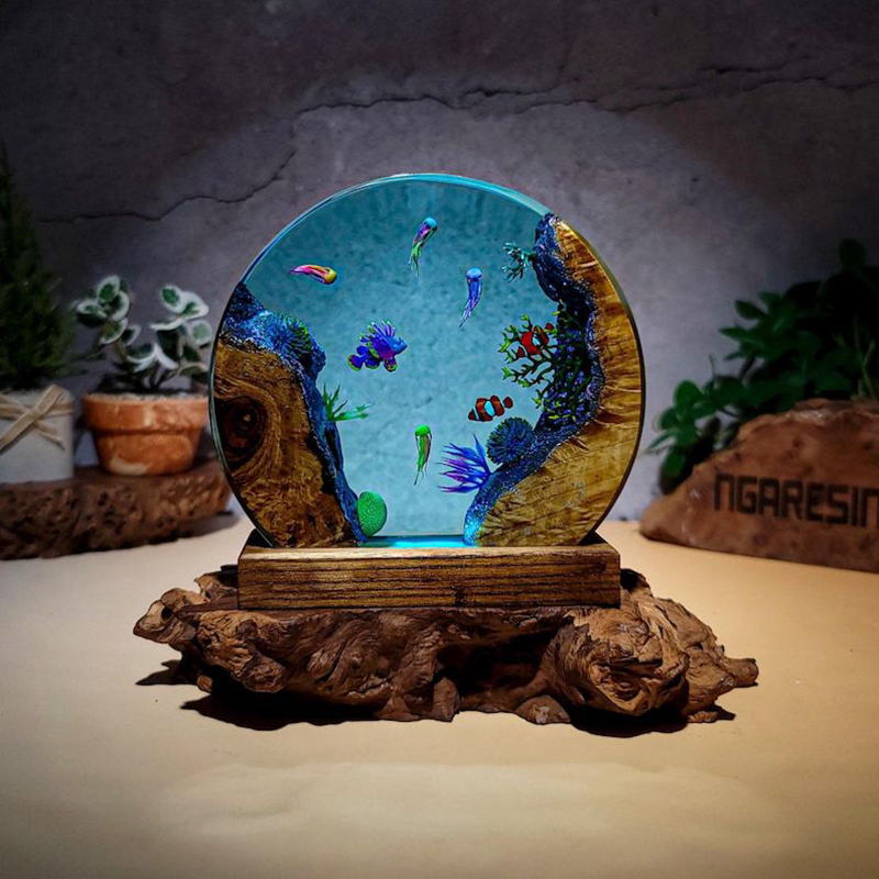 Ночник-светильник из смолы с м – обзор и цена Resin Art Decor