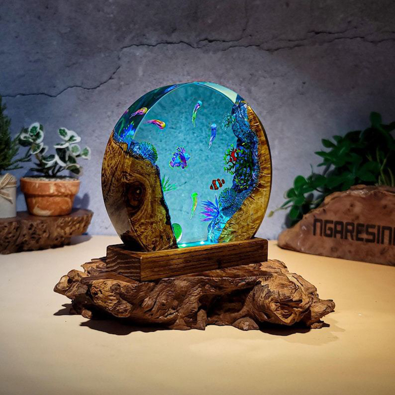 Ночник-светильник из смолы с м – обзор и цена Resin Art Decor