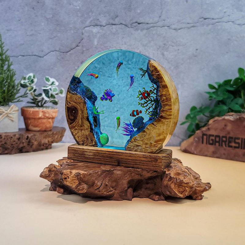 Ночник-светильник из смолы с м – обзор и цена Resin Art Decor
